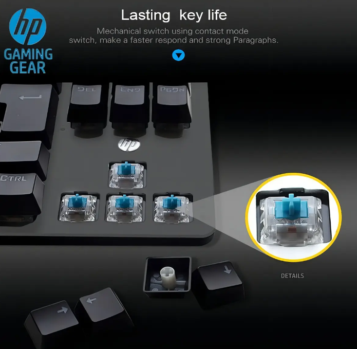 Teclado Gamer Mecánico HP GK200 RGB - Español Latino