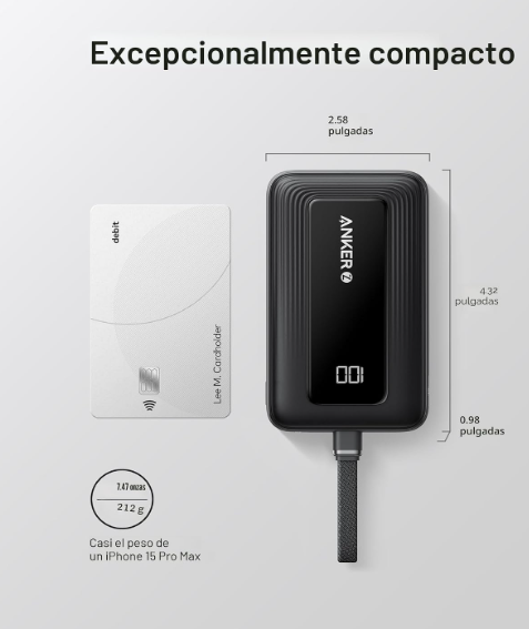Power Bank Anker 10.000 mAh 12W - Negro