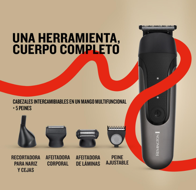 Trimmer Multifuncional Remington ONE 9 en 1 SFG2040, Resistente al Agua