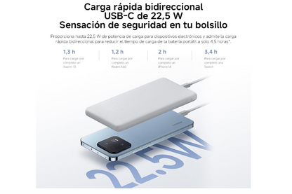 Power Bank Xiaomi 10.000 mAh 22.5W Lite - Gris