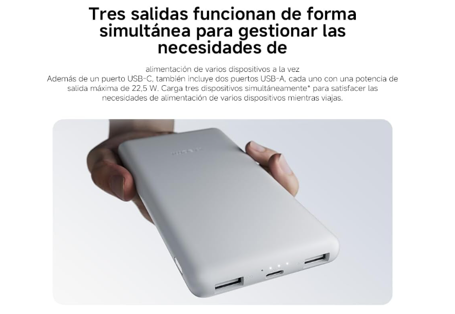 Power Bank Xiaomi 10.000 mAh 22.5W Lite - Gris