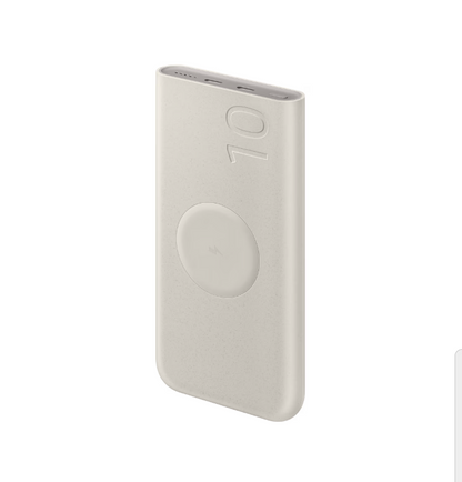 Cargador Portátil Inalámbrico Samsung 10.000 mAh 25W USB-C - Beige