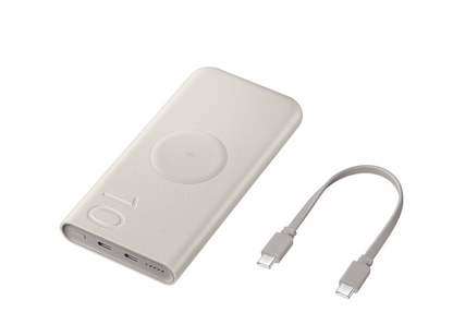 Cargador Portátil Inalámbrico Samsung 10.000 mAh 25W USB-C - Beige