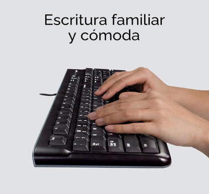 Kit de Teclado y Mouse Logitech MK120 - Negro