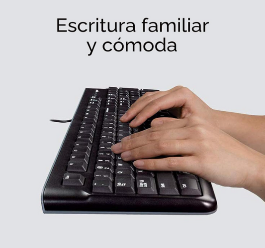 Kit de Teclado y Mouse Logitech MK120 - Negro