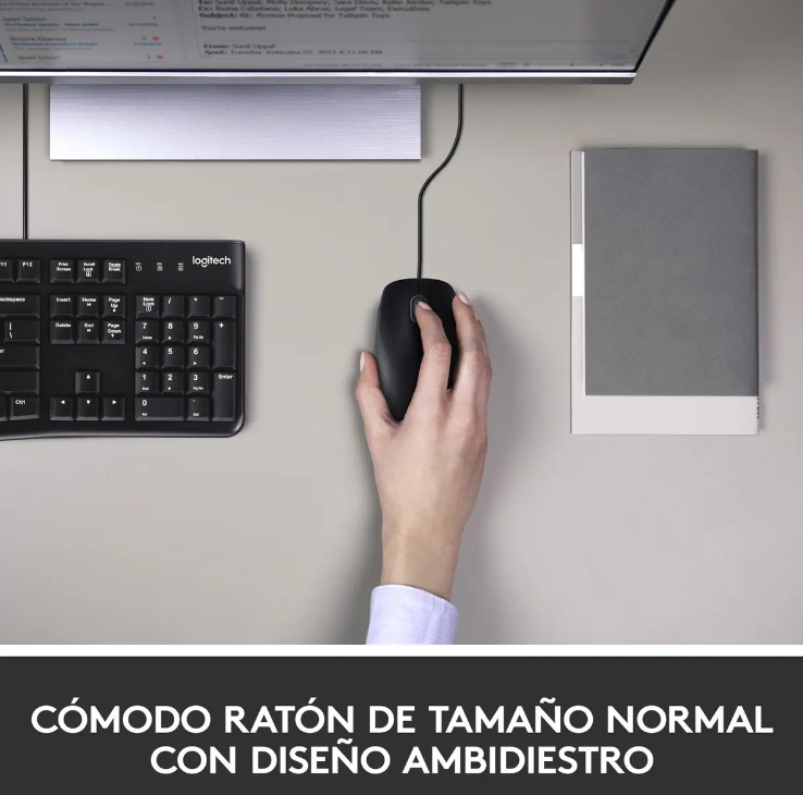 Kit de Teclado y Mouse Logitech MK120 - Negro