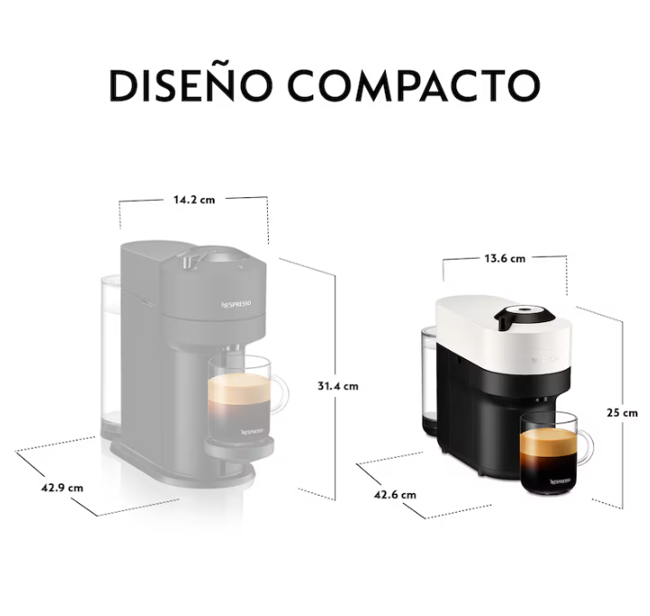 Cafetera Nespresso Vertuo Pop ENV90 - Blanco
