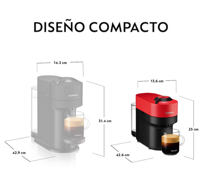 Cafetera Nespresso Vertuo Pop ENV90 - Rojo