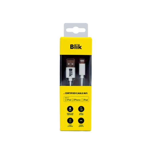 Cable BLIK USB-A a Lightning para iPhone - Blanco