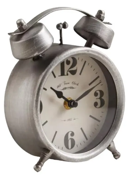 Reloj de Mesa Clásico de Metal - Estilo Vintage