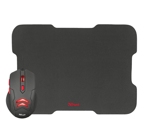 Combo Gaming Trust Ziva - Mouse Óptico y Mousepad
