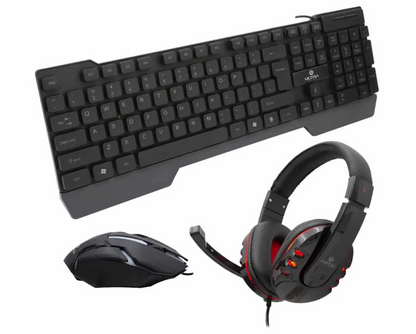 Combo Gamer Ultra COMX3 3 en 1 RGB - Teclado, Mouse y Audífonos