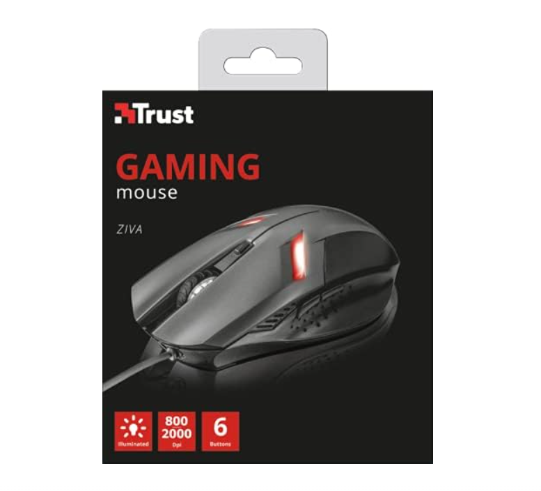 Mouse Gamer Trust GXT 101 Gav 4800 DPI - Negro