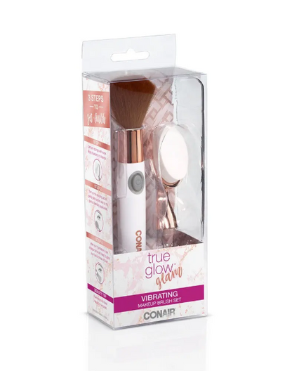 Set de Brochas de Maquillaje Conair True Glow con Vibración - Blanco
