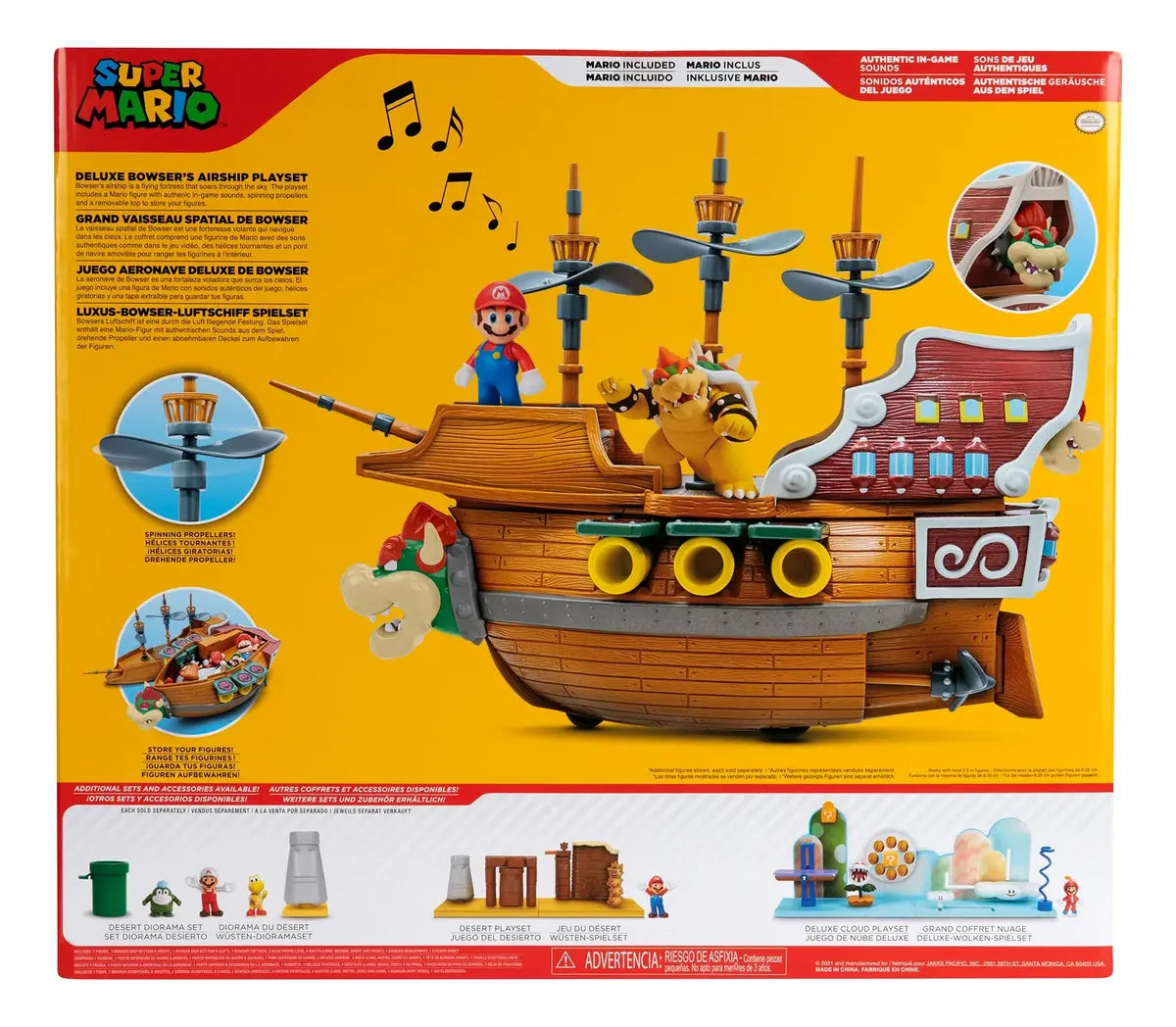 Set Figura Nintendo Super Mario Bros – Aeronave Deluxe Bowser