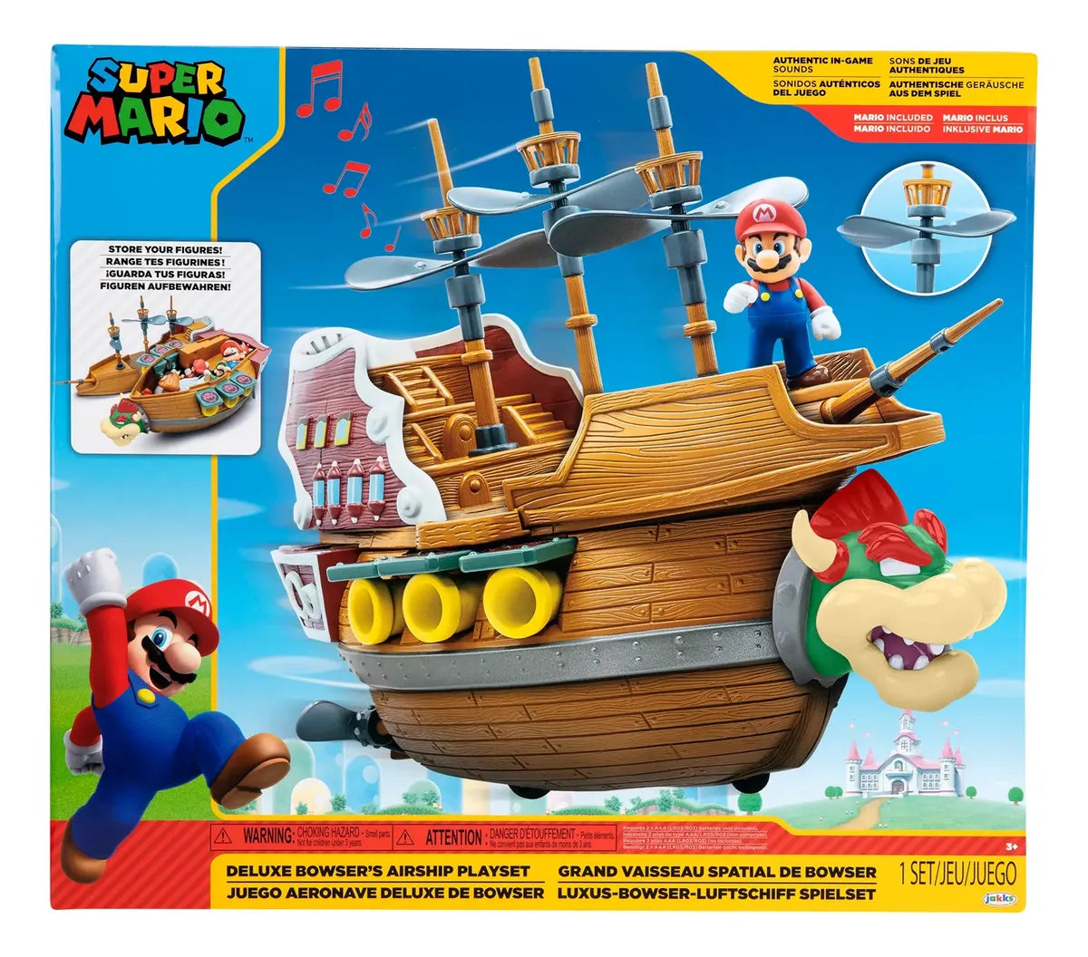 Set Figura Nintendo Super Mario Bros – Aeronave Deluxe Bowser
