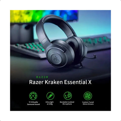 Auriculares Gamer Razer Kraken X Lite Black Color Negro