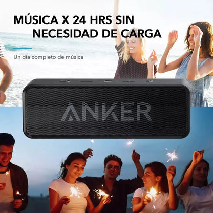 Parlante Bluetooth Soundcore 6W Estéreo Con Subwoofer IPX5 24hrs Negro