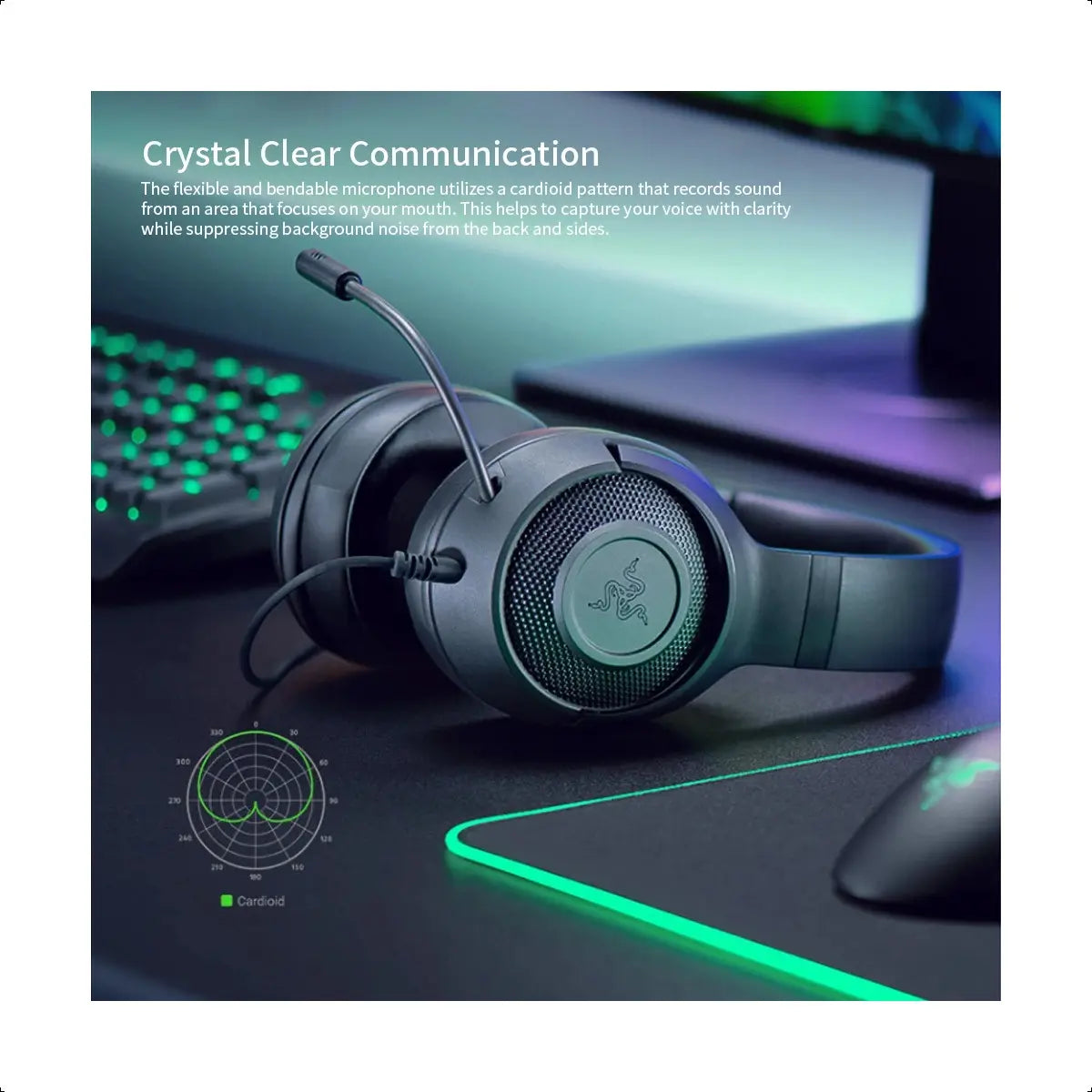 Auriculares Gamer Razer Kraken X Lite Black Color Negro