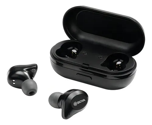 Audífonos Inalámbricos Boya BY-AP1 con Estuche de Carga - Negro