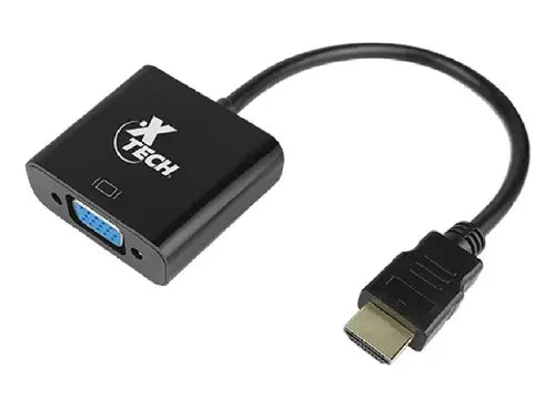 Adaptador HDMI a VGA Xtech XTC-363 Full HD 1080p - Negro