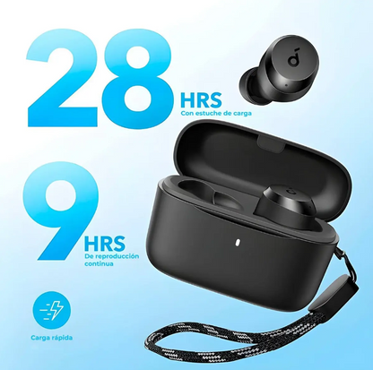 Audífonos Inalámbricos Soundcore Anker A25i 28hrs Ipx5 Color Negro